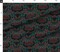 Moth Mares Black Teal Goth Red Dark Custom Printed Fabric by Spoonflower Various Fabrics by the Yard or Fat Quarter
